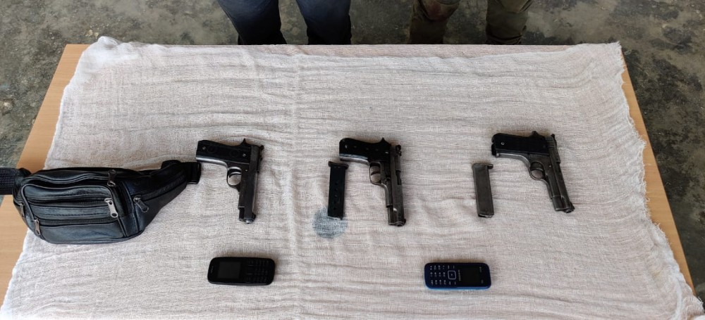 The recovered items seized from two NSCN (IM) cadres in Longsa, Wokha on January 21. (Photo Courtesy: IGAR N)